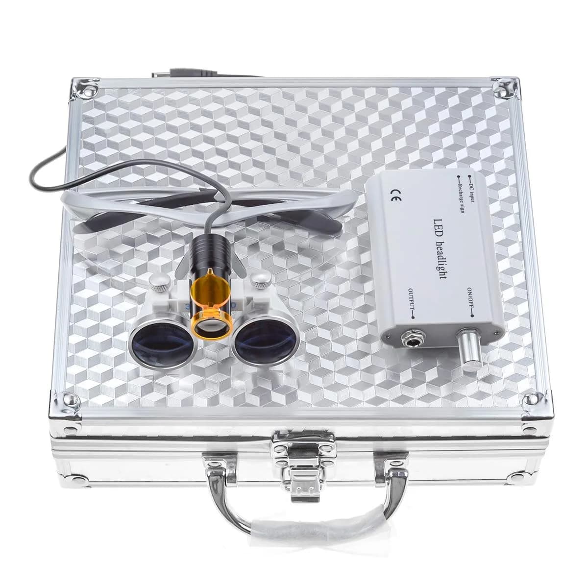 NSKI Silver Magnifier 3.5X with 5W Lamp Belt Clip & Filter | Compact, Lightweight, Blue-Light Filter - main product image