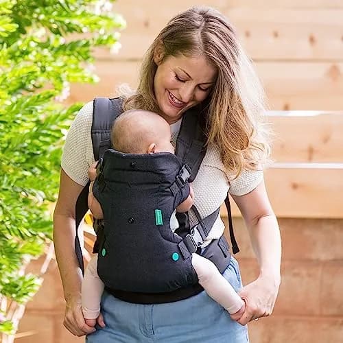 Infantino Flip 4-in-1 Baby Carrier Convertible Ergonomic, Black Denim | Adjustable, Ergonomic & Grow-with-Your Baby thumbnail 6