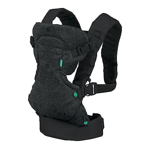 Infantino Flip 4-in-1 Baby Carrier Convertible Ergonomic, Black Denim | Adjustable, Ergonomic & Grow-with-Your Baby thumbnail 7