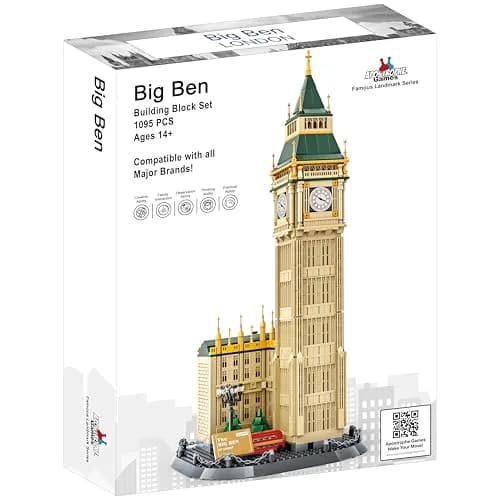 Apostrophe Games Big Ben Building Block Set 1095 Pieces | Educational Architecture Model thumbnail 7