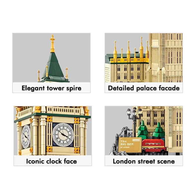 Apostrophe Games Big Ben Building Block Set 1095 Pieces | Educational Architecture Model thumbnail 4