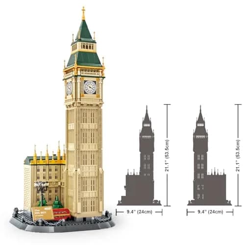 Apostrophe Games Big Ben Building Block Set 1095 Pieces | Educational Architecture Model thumbnail 5