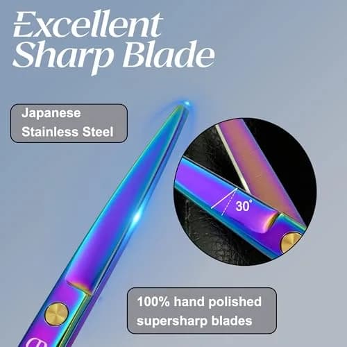 JAVENPROLIU Professional Hair Cutting Shears 6.5 Inch (16.5 cm) | Japanese 440C Steel Barber Scissors thumbnail 3