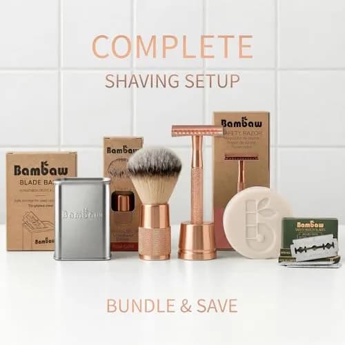 Bambaw Safety Razor for Women with 5 Double Edge Blades | Eco-Friendly, Reusable & Plastic-Free Rose Gold thumbnail 6