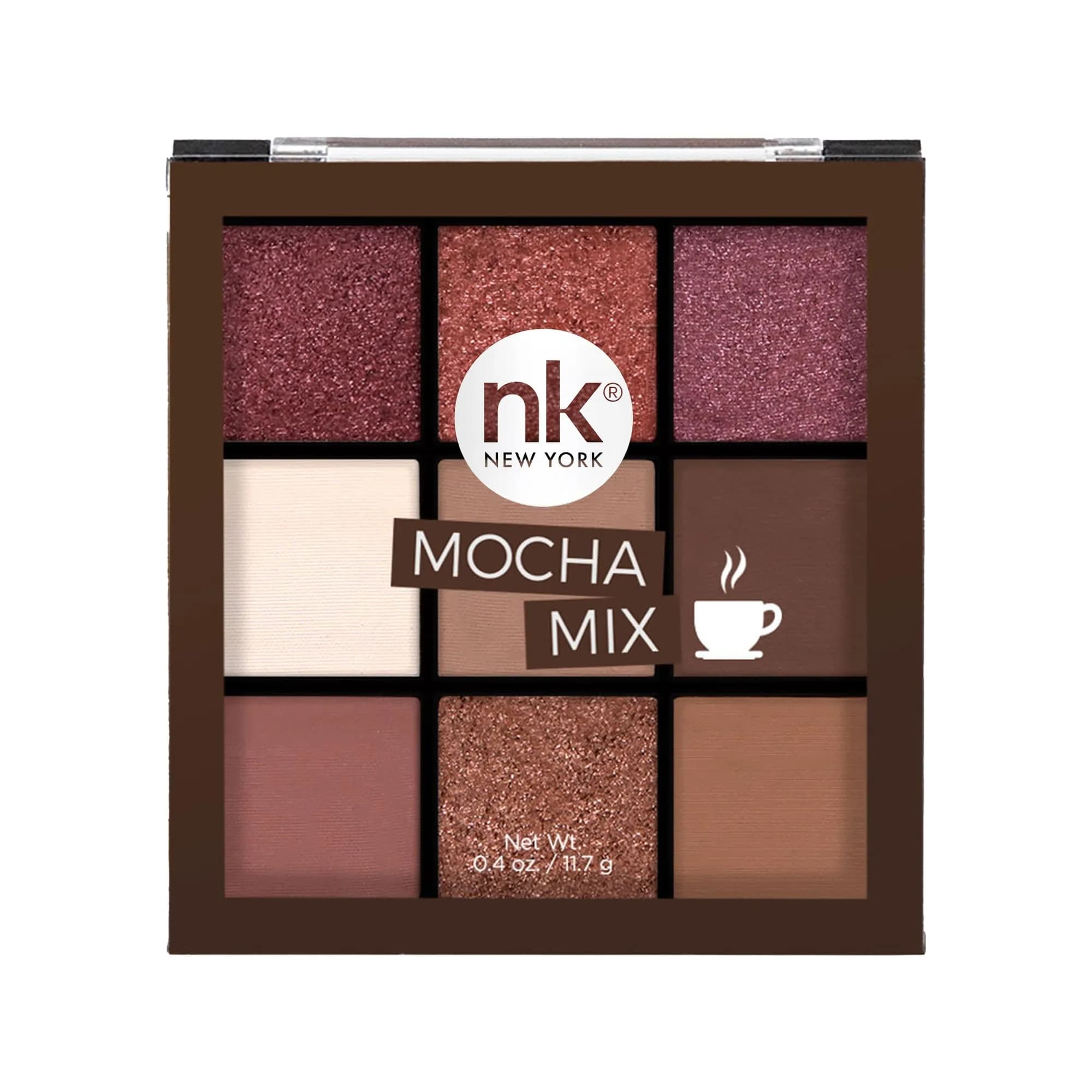NICKA K NEW YORK Nine Color Shadow Palette Mocha Mix | Highly Pigmented Matte & Shimmery Shades - main product image
