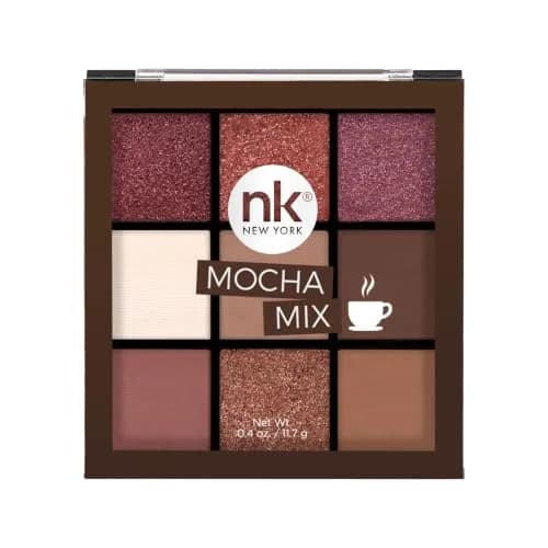 NICKA K NEW YORK Nine Color Shadow Palette Mocha Mix | Highly Pigmented Matte & Shimmery Shades thumbnail 1