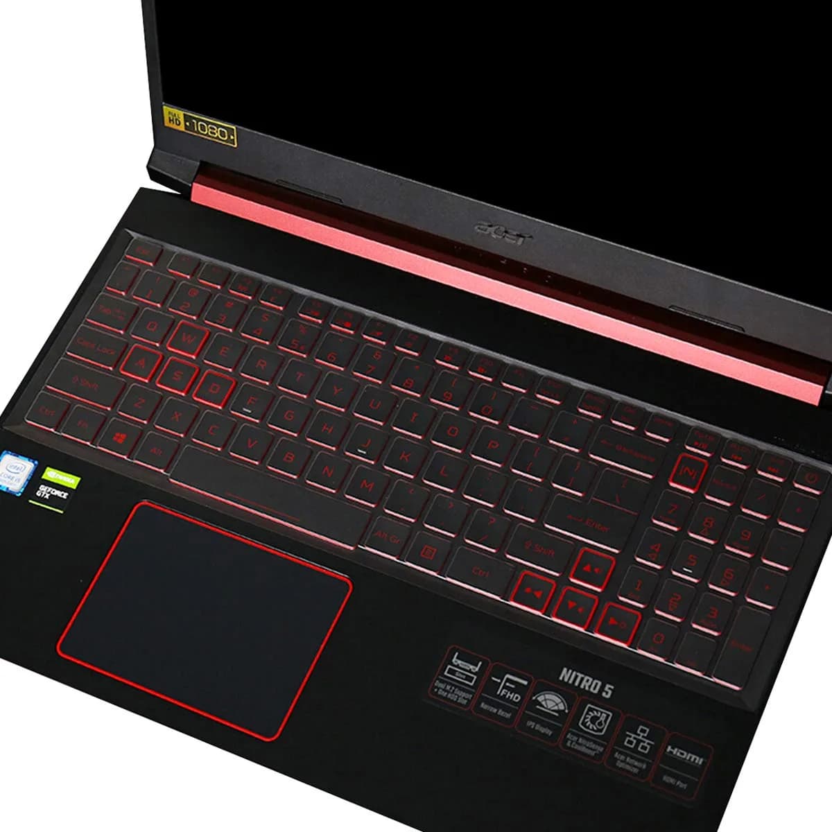 MUBUY-GOL Keyboard Cover for Acer Nitro 5, Nitro 16, Nitro 17, Predator Helios 300 | Durable, Transparent & Waterproof - main product image