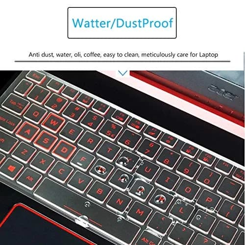 MUBUY-GOL Keyboard Cover for Acer Nitro 5, Nitro 16, Nitro 17, Predator Helios 300 | Durable, Transparent & Waterproof thumbnail 4