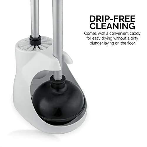 NEIKO Toilet Plunger Set, 4 Piece | All-Angle Design with Telescopic Handle for Bathroom thumbnail 4