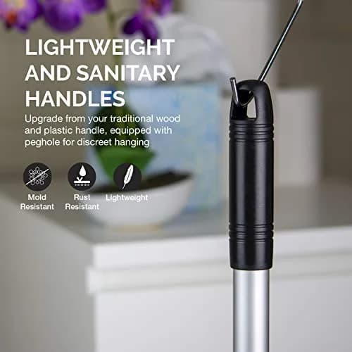 NEIKO Toilet Plunger Set, 4 Piece | All-Angle Design with Telescopic Handle for Bathroom thumbnail 6