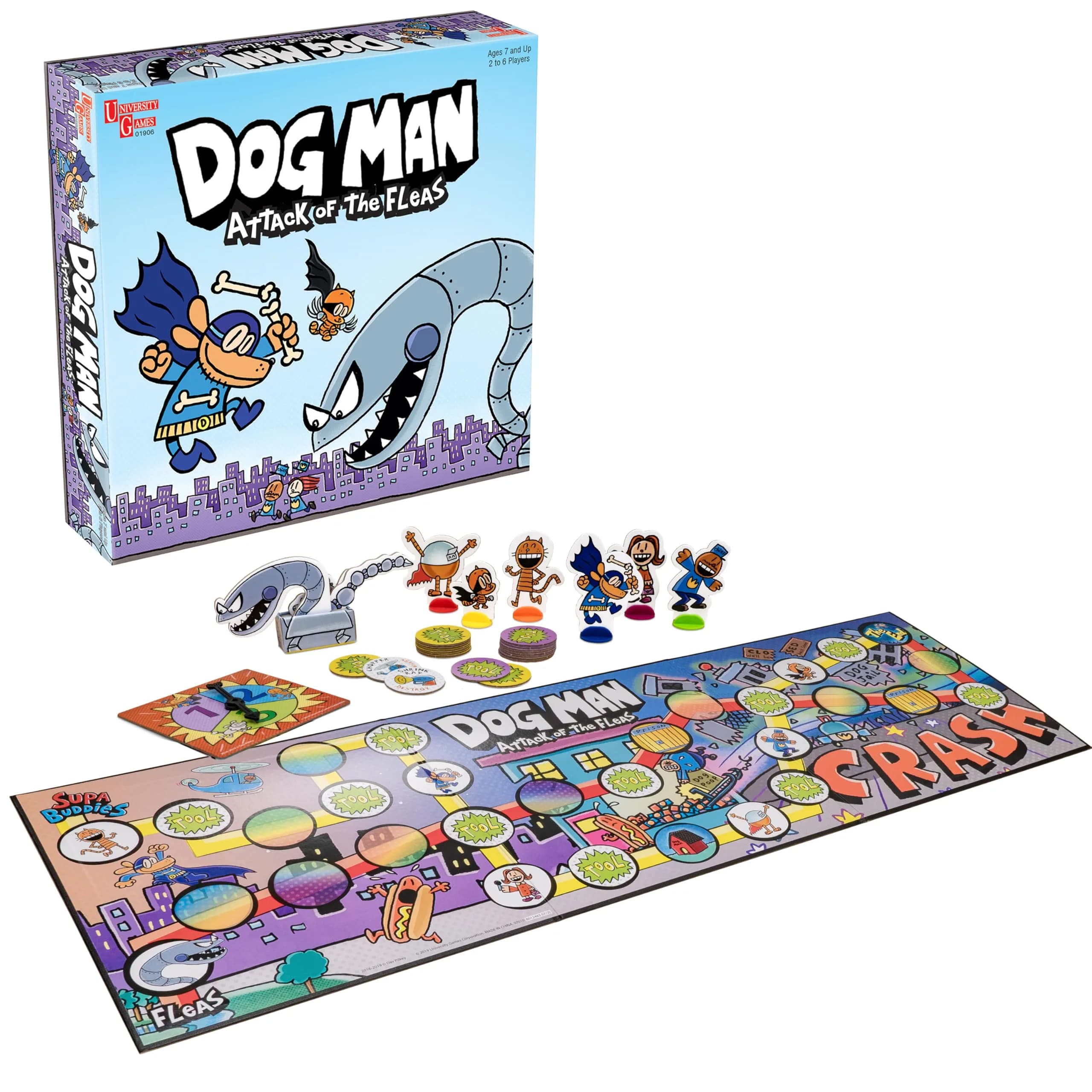 University Games Dog Man: Attack of the Fleas Game (UG-07010) | Cooperative Family Board Game for Kids 7+ - main product image