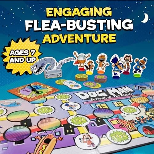 University Games Dog Man: Attack of the Fleas Game (UG-07010) | Cooperative Family Board Game for Kids 7+ thumbnail 6