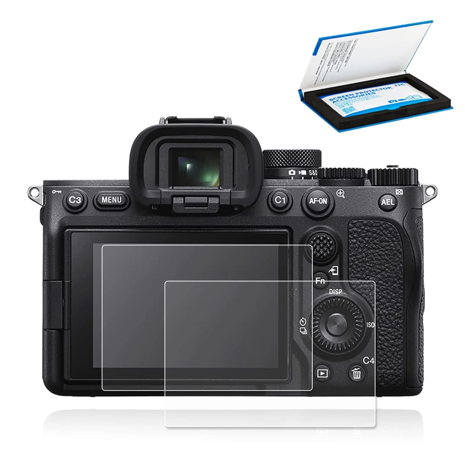 JJC Tempered Glass Screen Protector for Sony A7CR A7CII A6700 A7 IV ZV-E1 Cameras | 2-Pack, 9H Hardness, 2.5D Edges — for Son.A7 III A7 II A7R III A7R II A7S II A9