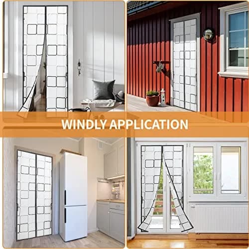 PICK FOR LIFE Insulated Magnetic Door Curtain 36x82 inches | Thermal Winter Door Cover with Magnetic Closure thumbnail 9