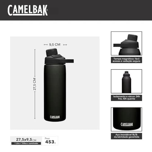 CamelBak Chute Mag Stainless Steel Water Bottle 946ml (32oz) | One-Handed Magnetic Cap & 12hr Cold Retention thumbnail 3