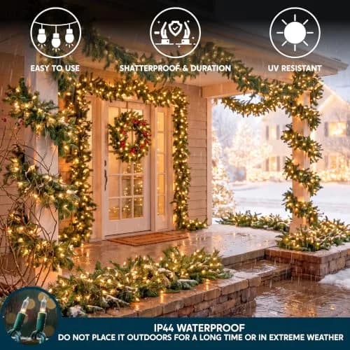 Joiedomi Clear Christmas String Lights Indoor,100 Count Mini White Fairy Light 19.4 FT | UL588 Certified for Festive Decor thumbnail 4
