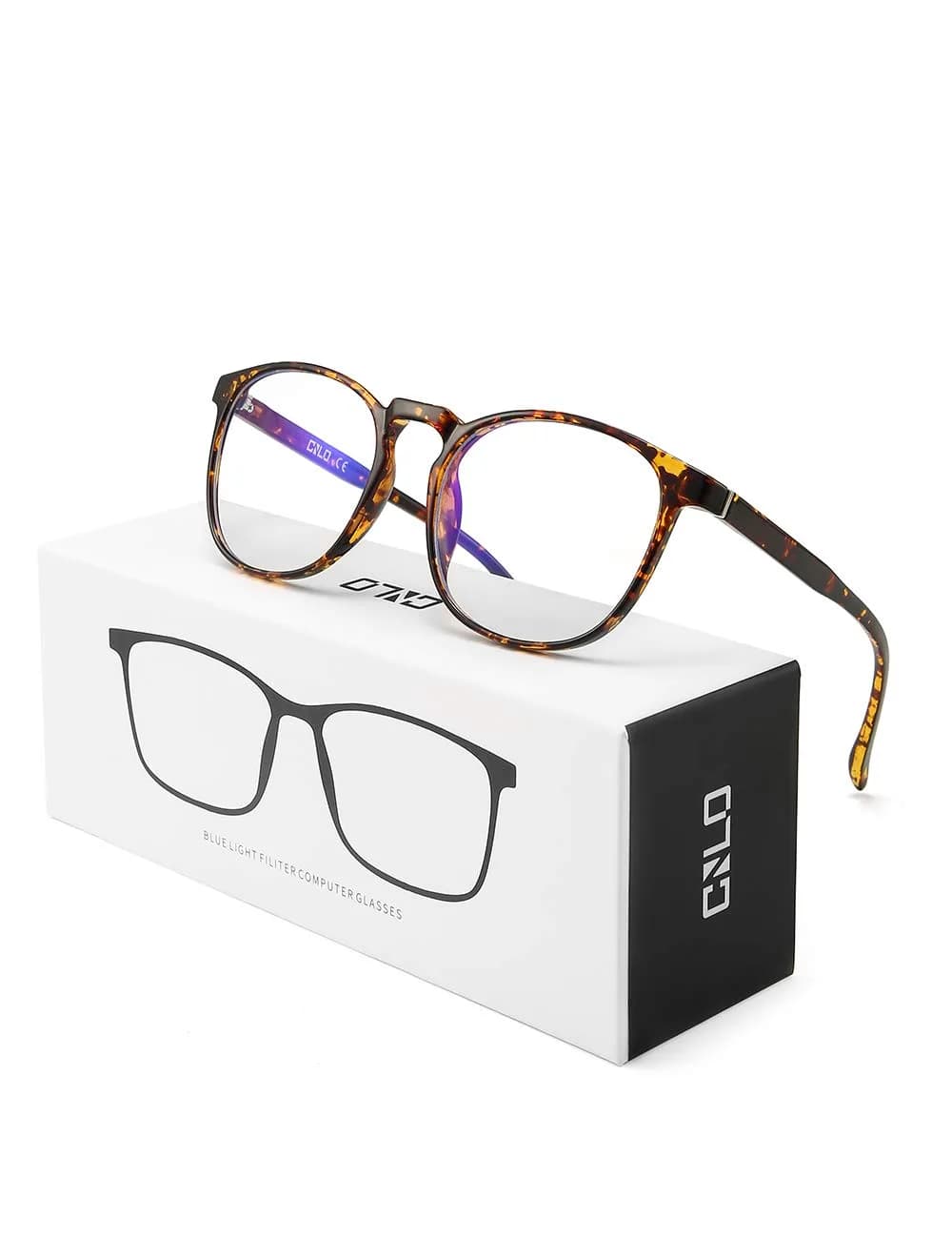 CNLO Blue Light Blocking Glasses Crystal Lightweight Frame Eyeglasses | Anti Eyestrain for Digital Screens — Amber