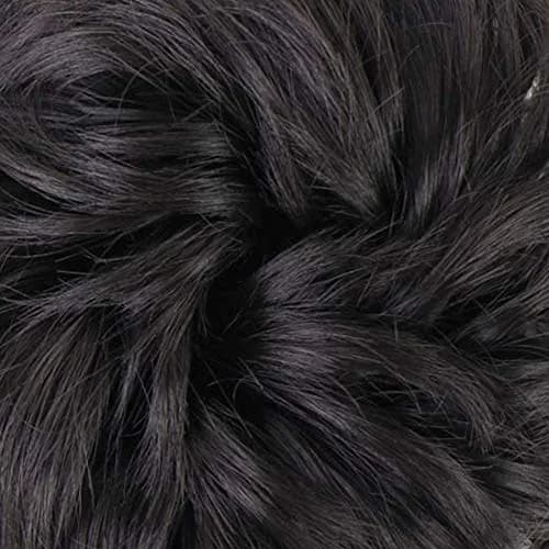 MORICA 2PCS Brown Black Messy Bun Hair Piece for Women, Heat Resistant Synthetic Fiber, 6 inches | Adds Volume & Fullness thumbnail 3