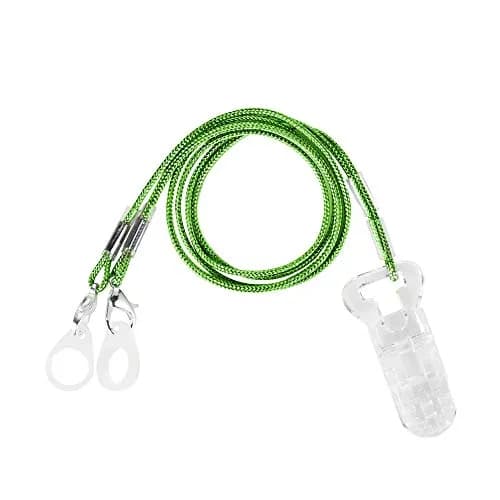 SOUNDLINK Hearing Aid Clip Holder with Silicone Loops & Rope - Green | Protects BTE Against Falling Off thumbnail 3