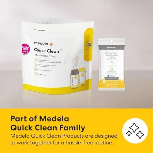 Medela Quick Clean Micro-Steam Bags | Microwave Sterilizer for Baby Bottles & Pump Parts | 12Ct thumbnail 7