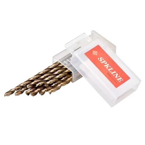 SPKLINE 10 Pcs 4.8mm (3/16") Cobalt Drill Bit Set | M35 High Speed Steel with 5% Cobalt Alloy thumbnail 3