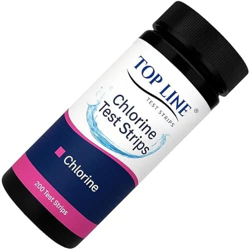 TOP LINE TEST STRIPS 200 Chlorine Test Strips for Food Service 0-500 ppm | Bleach Sanitizer Test Strips thumbnail 1