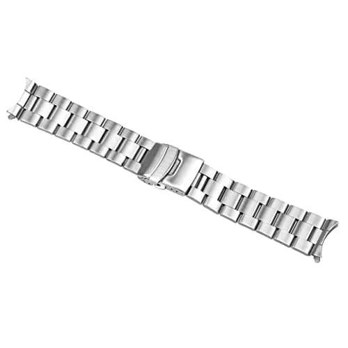 Juntan Stainless Steel Watch Band 22mm | Curved End Tapered Metal Strap with Double Lock Buckle thumbnail 3