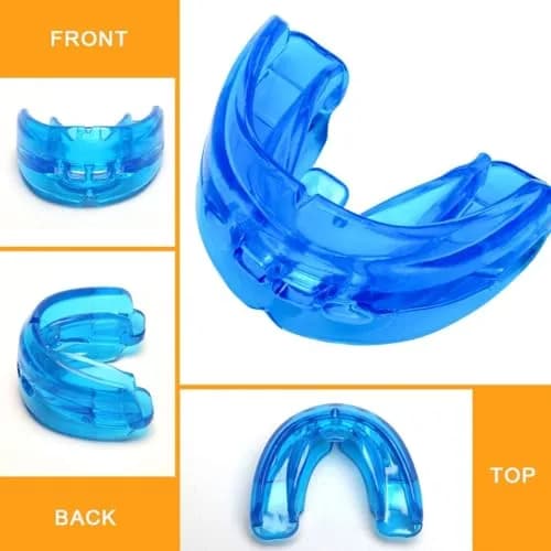 Coolrunner Double Braces Mouth Guard | Youth & Adult Sports Dental Protection in Blue (Silicone, 2 Pack) thumbnail 5