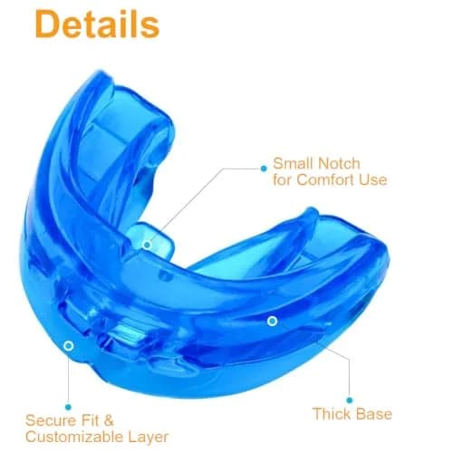 Coolrunner Double Braces Mouth Guard | Youth & Adult Sports Dental Protection in Blue (Silicone, 2 Pack) thumbnail 1