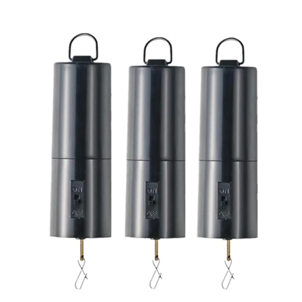 FENELY Battery Operated Wind Spinner Motor 3 Pack Black | 18.3 cm (7.2 in) Height, 4.3 cm (1.7 in) Diameter, 0.2 kg | Spins Up to 30 RPM