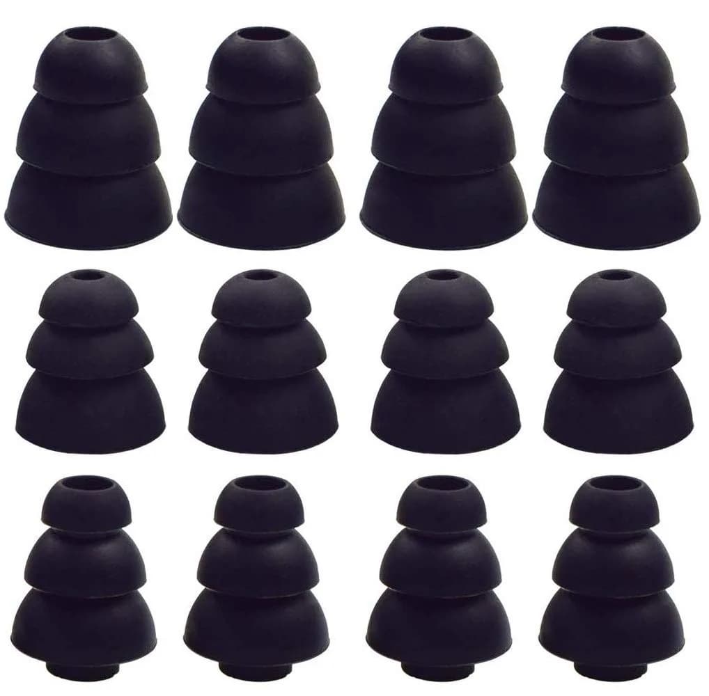 JNSA Triple Flange Ear Tips for Earbuds | Noise Isolation & Secure Fit - main product image