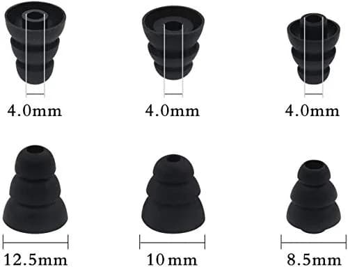 JNSA Triple Flange Ear Tips for Earbuds | Noise Isolation & Secure Fit thumbnail 2