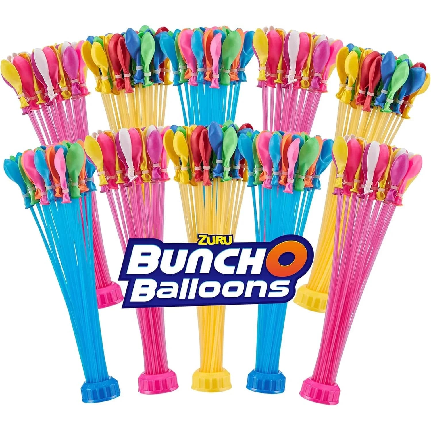 Bunch O Balloons Rapid-Filling Water Balloons 455 Count | Fill 100 in 60 Seconds — Crazy Color