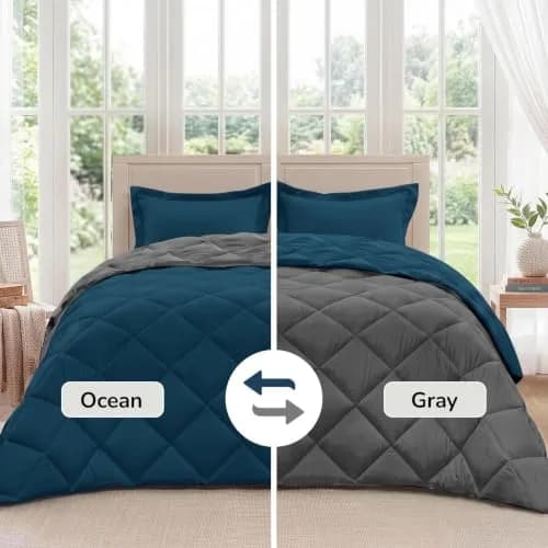 downluxe Twin Comforter Set Soft Reversible 2 Pieces | All-Season Cozy Bedding thumbnail 2