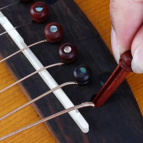Donner Brown Cocobolo Acoustic Guitar Bridge Pins with Abalone Dot (6 PCS, 5mm Slot) | Enhanced Sustain & Resonance thumbnail 8