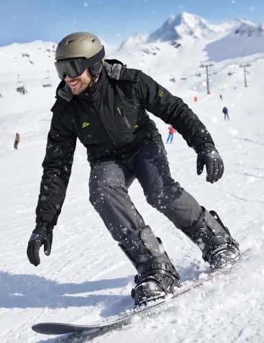 MAGCOMSEN Winter Jacket - Men's Fleece Coat for Ski, Snow & Rain Activities | Windproof & Water Resistant, Thermal Fleece Lining, Multiple Pockets thumbnail 2