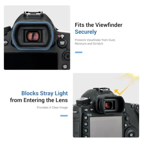 KIWIFOTOS Long Soft Viewfinder Eyecup for Canon 5D Mark IV III 7D II 1Dx II 1Ds III 1D IV III | Enhanced Comfort & Light Blocking thumbnail 3