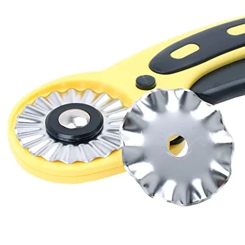 AUTOTOOLHOME 45mm Rotary Cutter for Fabric Pinking Blades | Precise, Safe & Durable thumbnail 5