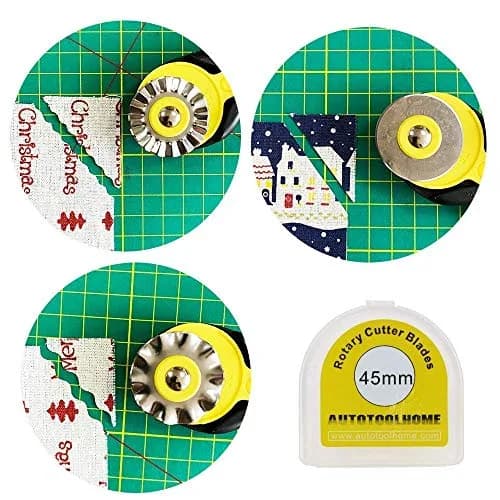 AUTOTOOLHOME 45mm Rotary Cutter for Fabric Pinking Blades | Precise, Safe & Durable thumbnail 3