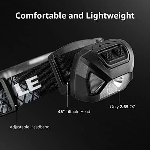 Lepro Rechargeable LED Headlamp 2 Pack | 2000 Lux Brightness, 150m Beam, USB-C Charging thumbnail 6