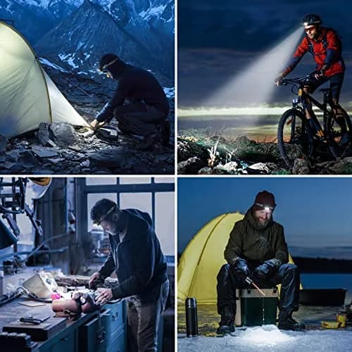Lepro Rechargeable LED Headlamp 2 Pack | 2000 Lux Brightness, 150m Beam, USB-C Charging thumbnail 7