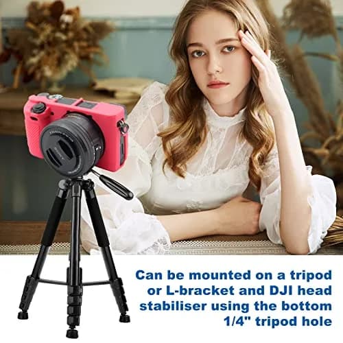 Easy Hood Silicone Camera Case for Sony Alpha A6100 A6300 A6400 (Rose) | Lightweight Protective Cover thumbnail 6