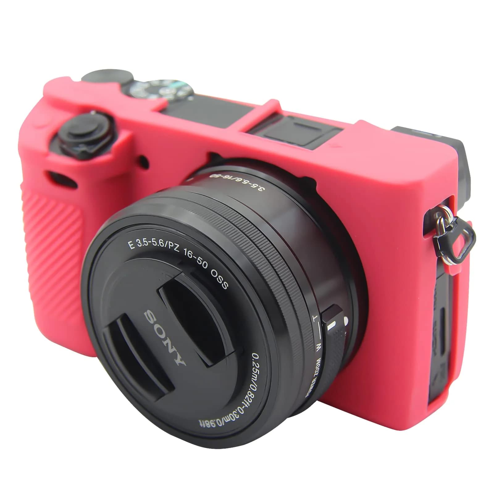 Easy Hood Yellow Silicone Camera Case for Sony Alpha A6100 A6300 A6400 Cameras | Lightweight & Durable Protection — Rose