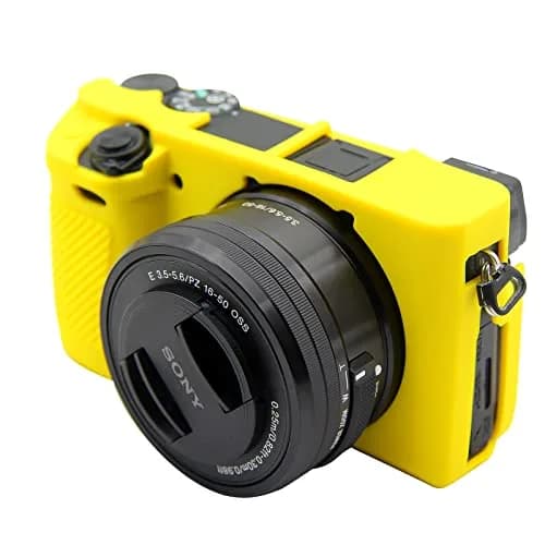 Easy Hood Yellow Silicone Camera Case for Sony Alpha A6100 A6300 A6400 Cameras | Lightweight & Durable Protection thumbnail 1
