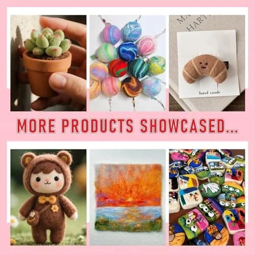 JUPEAN Needle Felting Kit 60 Colors Wool Felting Supplies for Beginners in India thumbnail 8