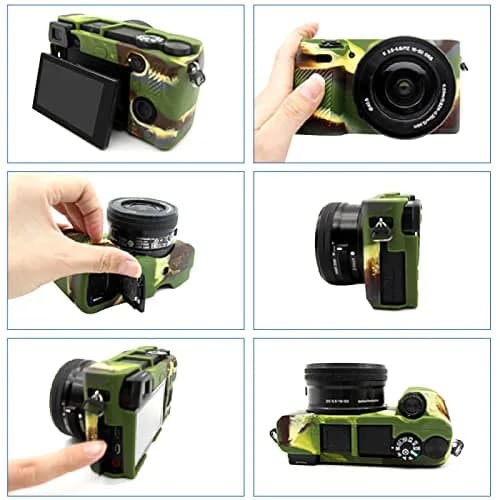Easy Hood Black Silicone Camera Case for Sony Alpha A6100 A6300 A6400 Cameras | Protective Skin thumbnail 7