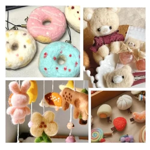 JUPEAN Needle Felting Kits for Beginners Adults | 37 Pcs Wool Roving & Tools for Art & Craft thumbnail 8