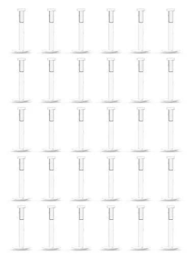 Lcolyoli Clear Push Top Piercing Retainers 30PCS 16G 8mm (5/16") Flat Top Bioflex Lip Rings thumbnail 1