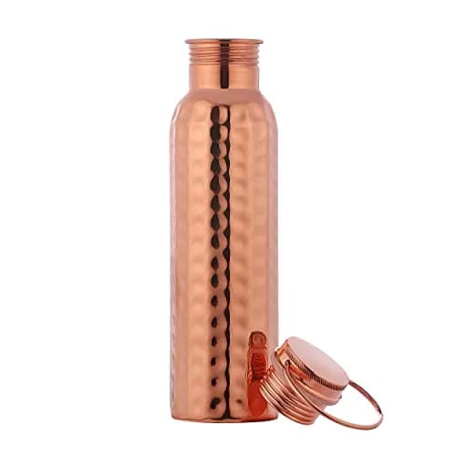 HealthGoodsIn Copper Water Bottle 600ml | Seamless Leakproof Copper Vessel for Ayurvedic Benefits thumbnail 4