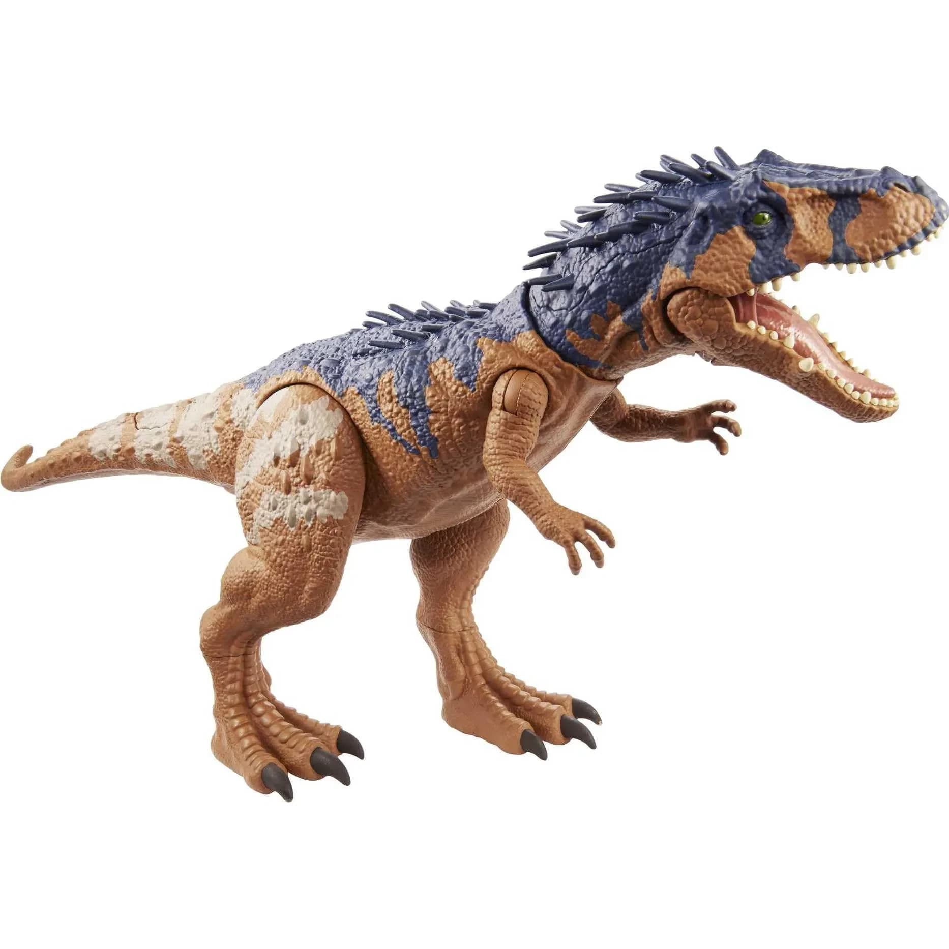 Mattel Jurassic World Massive Biters Siats Meekerorum Dinosaur Action Figure | Movable Joints, Tail-Activated Strike & Chomping Motion